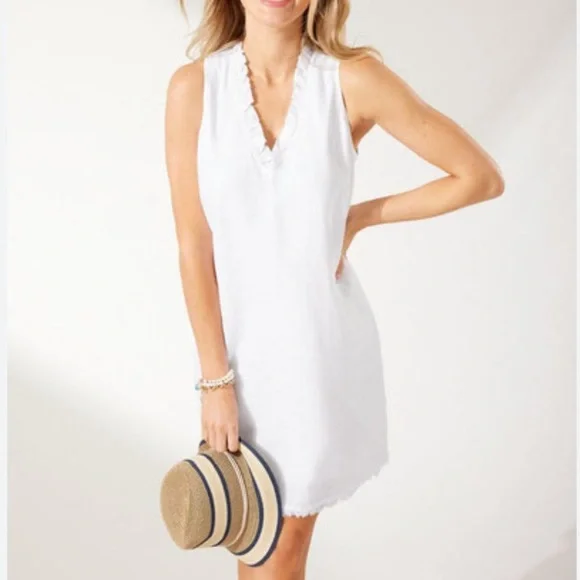 Tommy Bahama Two Palms Ruffle Shift Dress - Picture 2 of 14
